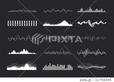 Vector music sound waves Vector music sound waves 32758346