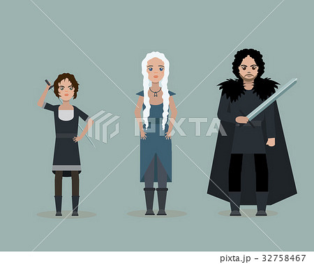 Vector cute cartoon characters of Game Of Thrones 32758467