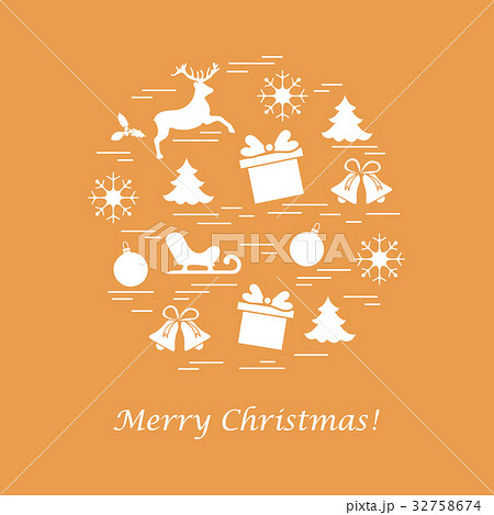 different new year and christmas symbols. 32758674