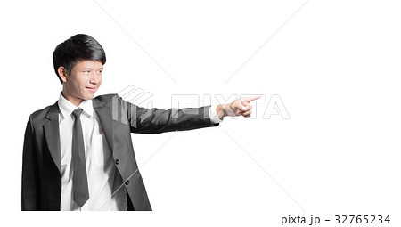 Portrait of a businessman pointed the finger 32765234