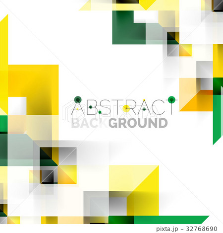 Modern square geometric pattern design on white 32768690