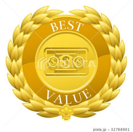 Gold Best Value Winner Laurel Wreath Medal 32768901