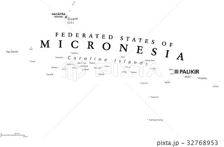 Federated States of Micronesia political map 32768953