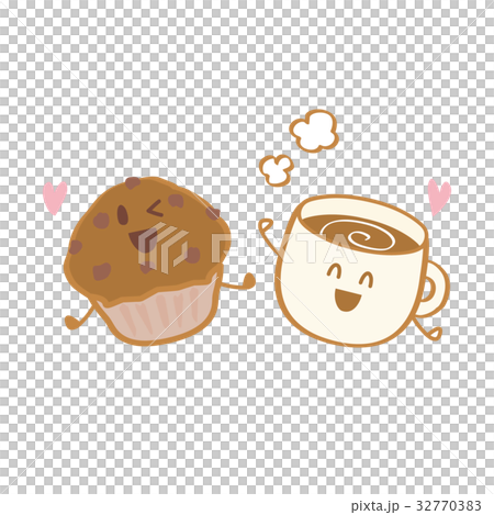 チョコマフィンさん　カフェラテさん はしゃぐ 32770383