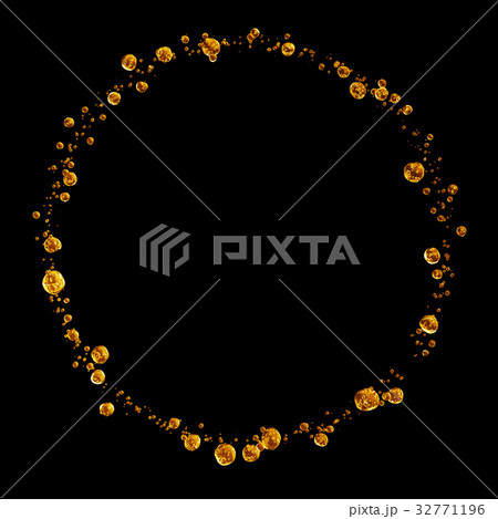 3D detailed illustration of a drop of water gold 32771196
