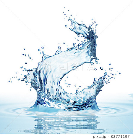 blue water splash isolated on white background. blue water splash isolated on white background. 32771197