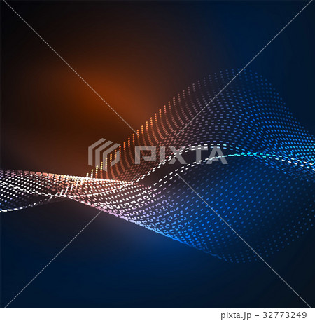 Vector wave particles background 32773249