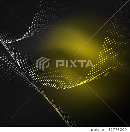 3D illuminated wave of glowing particles 32773260