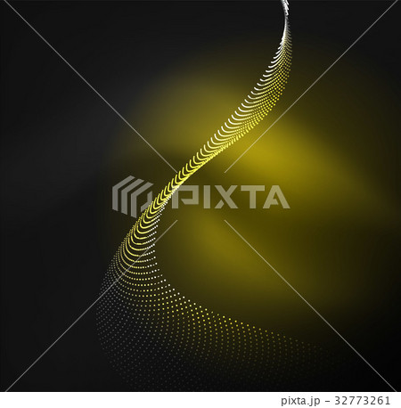 3D illuminated wave of glowing particles 32773261
