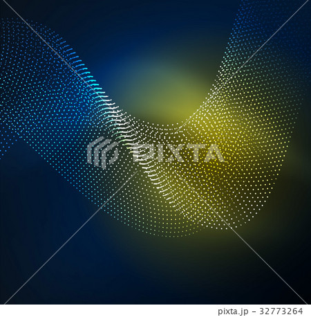 3D illuminated wave of glowing particles 32773264