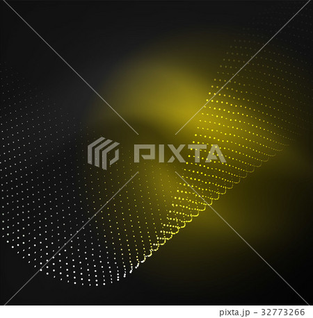 3D illuminated wave of glowing particles 32773266