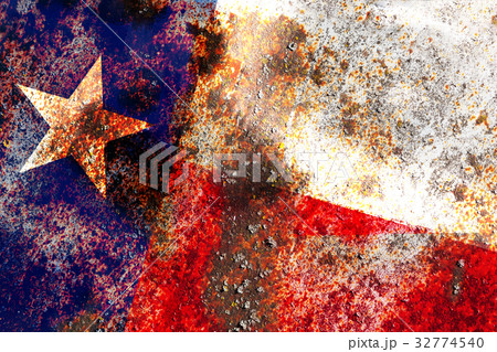 Grunge Texas USA flag on rusty metal background Grunge Texas USA flag on rusty metal background 32774540