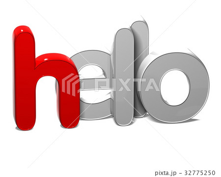 3D Word Hello on white background 32775250