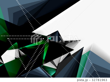 Vector low poly style 3d triangle line 32781963