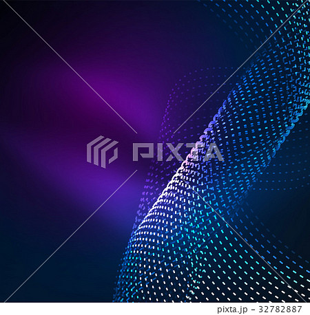 Vector wave particles background 32782887