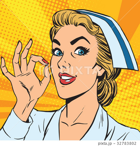 avatar portrait of a nurse OK gesture avatar portrait of a nurse OK gesture 32783802