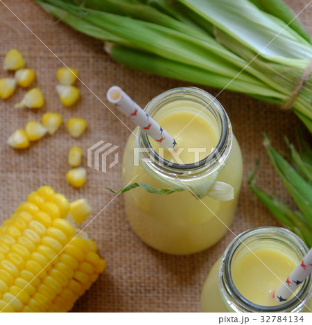Healthy beverage, corn milk jar Healthy beverage, corn milk jar 32784134