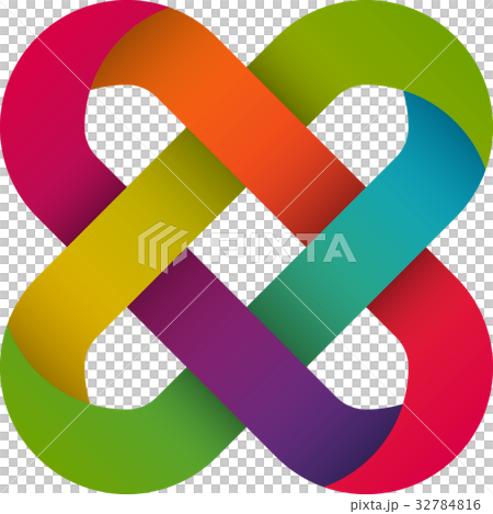 solomon knot in rainbow colors 32784816