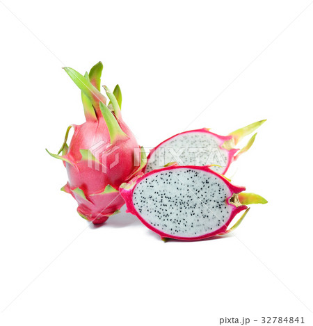 fresh dragon fruit on white background 32784841