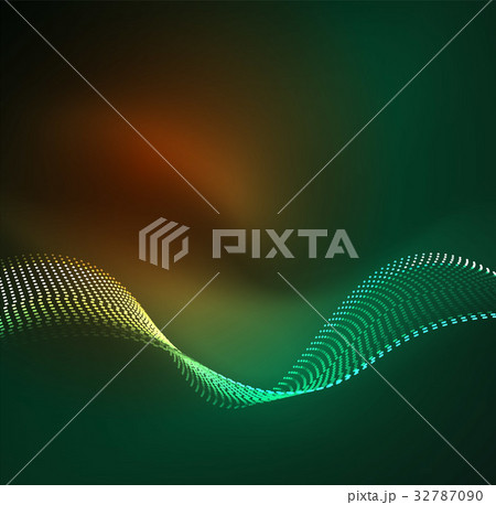 Vector wave particles background 32787090
