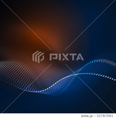 Vector wave particles background 32787091