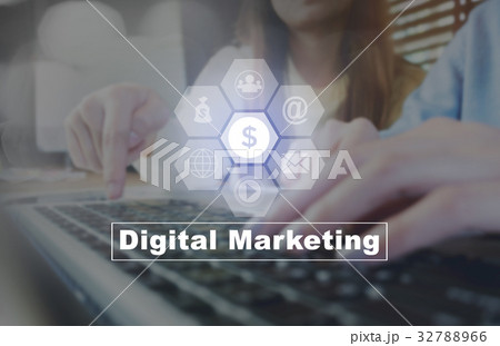 Text Digital Marketing background women are work 32788966