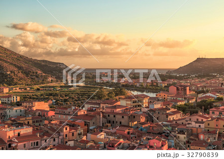 Sunset. in Bosa, Sardinia, Italy 32790839