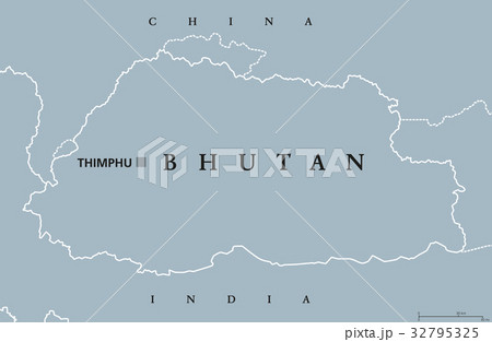 Bhutan political map 32795325