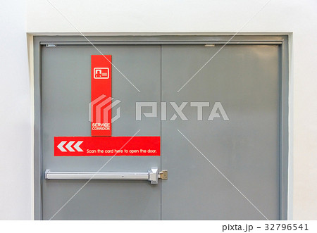 emergency fire exit door in a department store. emergency fire exit door in a department store. 32796541