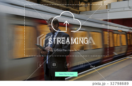 People Using Technology Digital Device with Cloud Computing Icon Graphic 32798689