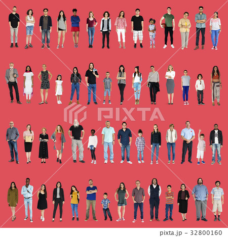 Diversity People Set Gesture Standing Together Studio Isolated Diversity People Set Gesture Standing Together Studio Isolated 32800160