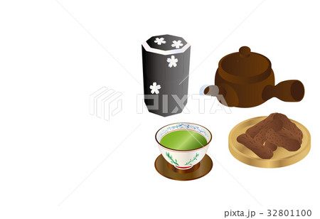 今日のスイーツ緑茶とかりんとう 32801100