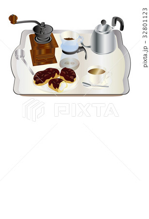 今日のスイーツコーヒーとエクレア 32801123