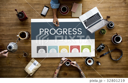 People meeting about progress performance concept graphic People meeting about progress performance concept graphic 32801219
