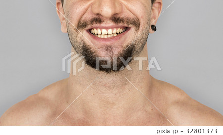 Adult man smiling studio portrait Adult man smiling studio portrait 32801373