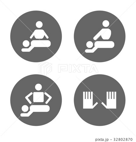 massage spa therapy icons set 32802870
