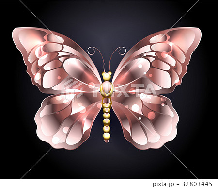 Butterfly in pink gold 32803445