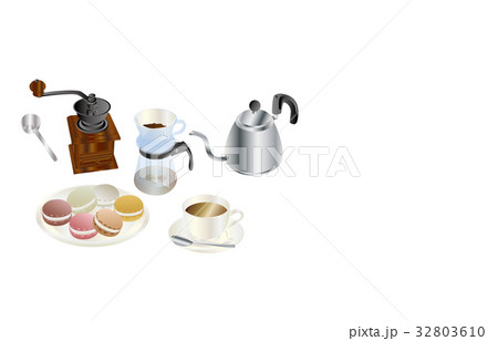 今日のスイーツコーヒーとマカロン 今日のスイーツコーヒーとマカロン 32803610