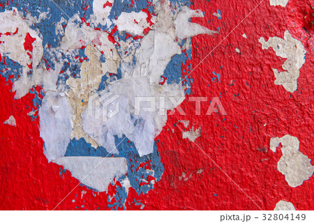 cracked paint on the steel plate for background 32804149