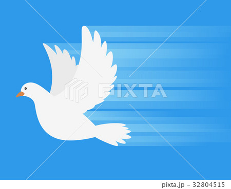 Dove flying with speed lineのイラスト素材 [32804515] - PIXTA