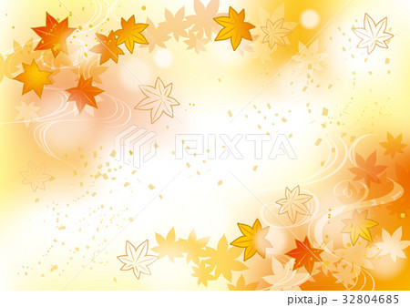 紅葉 綺麗 白のイラスト素材