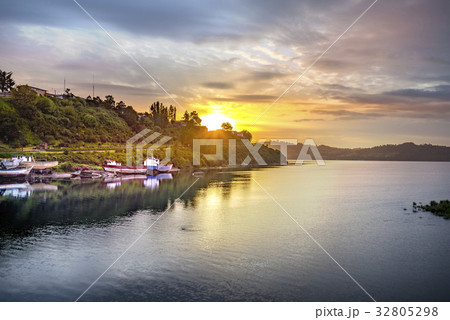 Nature sunset background in Patagonia, Chile 32805298