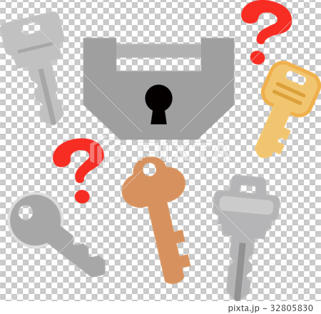 Lock and many keys - Stock Illustration [32805830] - PIXTA