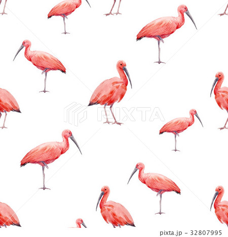 Watercolor tropical pattern Watercolor tropical pattern 32807995