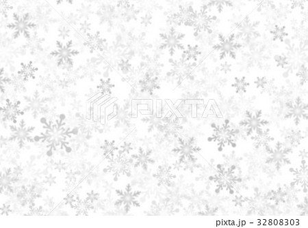 雪の結晶白ベースのイラスト素材