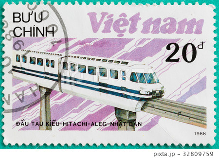 Postage stamps printeshows diesel locomotive train Postage stamps printeshows diesel locomotive train 32809759