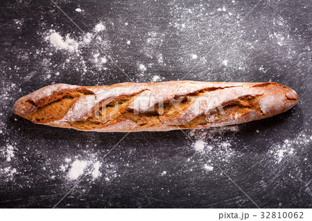 fresh bread on a dark table 32810062