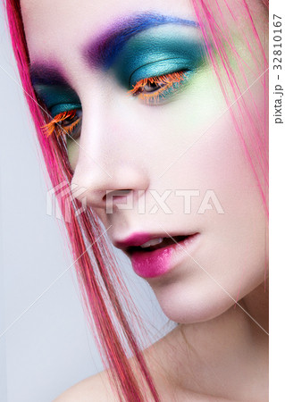 Eye Makeup. Holiday Makeup detail. False Lashes 32810167