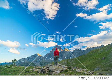 One person looking at the majestic view  32811482