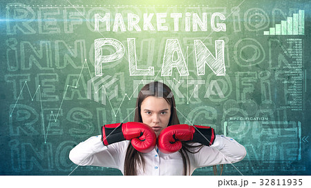 Beauty businesswoman on painted background with Beauty businesswoman on painted background with 32811935